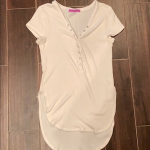 Jac Parker white short sleeve top L